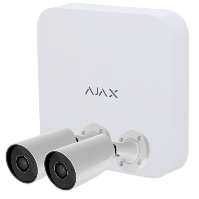 Ajax CCTV Kit de videovigilancia Ajax Grabador Ajax de 8 canales 5 MP AJ-NVRKIT108-2XBULLET-W