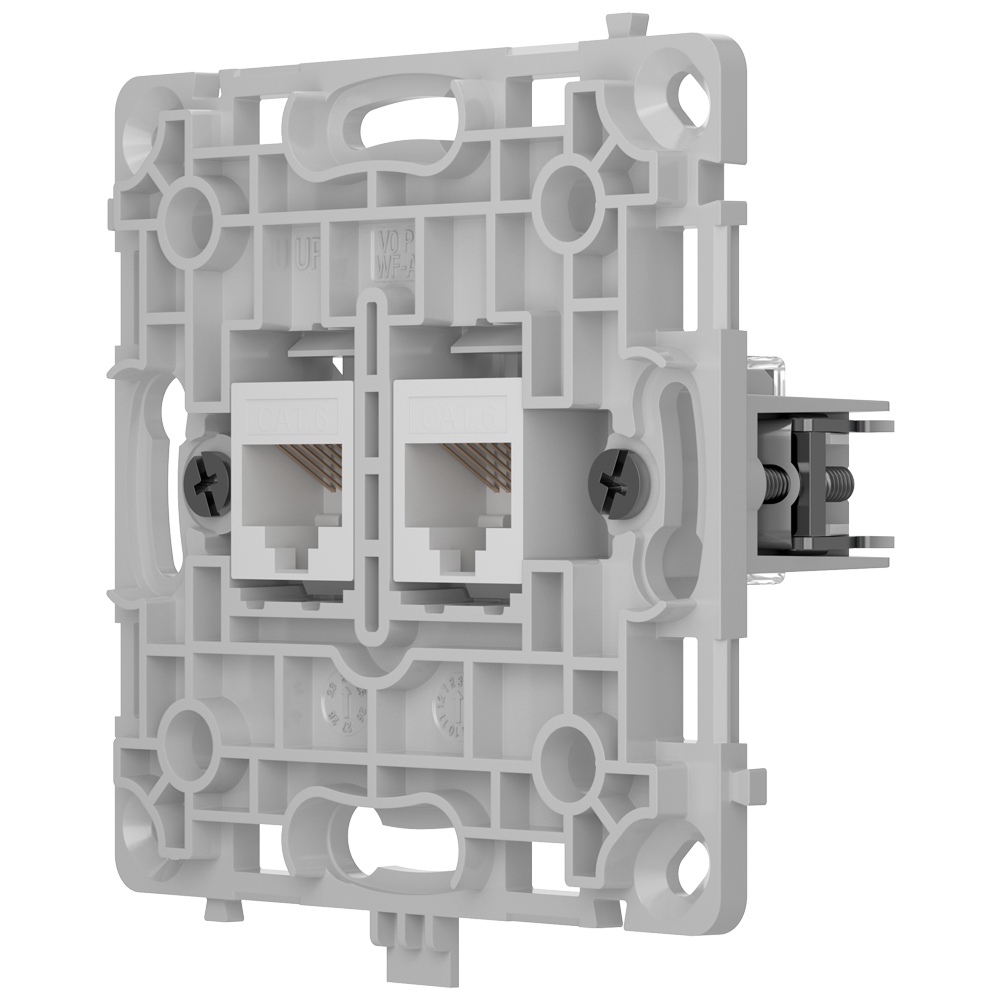 Ajax Enchufe Ethernet con dos puertos color blanco AJ-OUTLETCORE-LAN-W