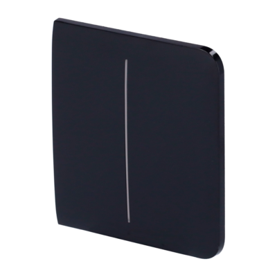 Ajax Panel táctil para un interruptor doble de luz color negro AJ-SIDEBUTTON-2G-B