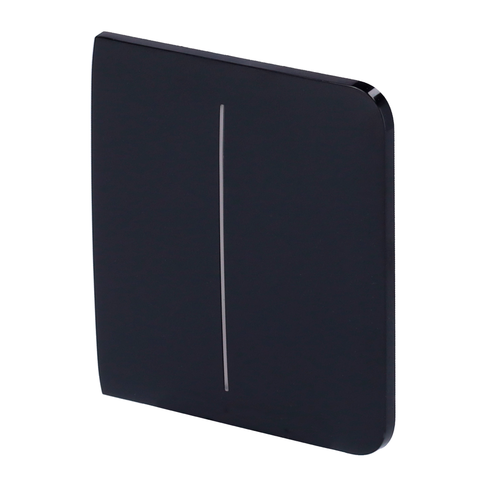 Ajax Panel táctil para un interruptor doble de luz color negro AJ-SIDEBUTTON-2G-B