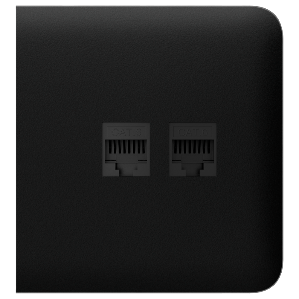 Ajax Tapa lateral para enchufe Ethernet color negro AJ-SIDECOVER-LAN-B