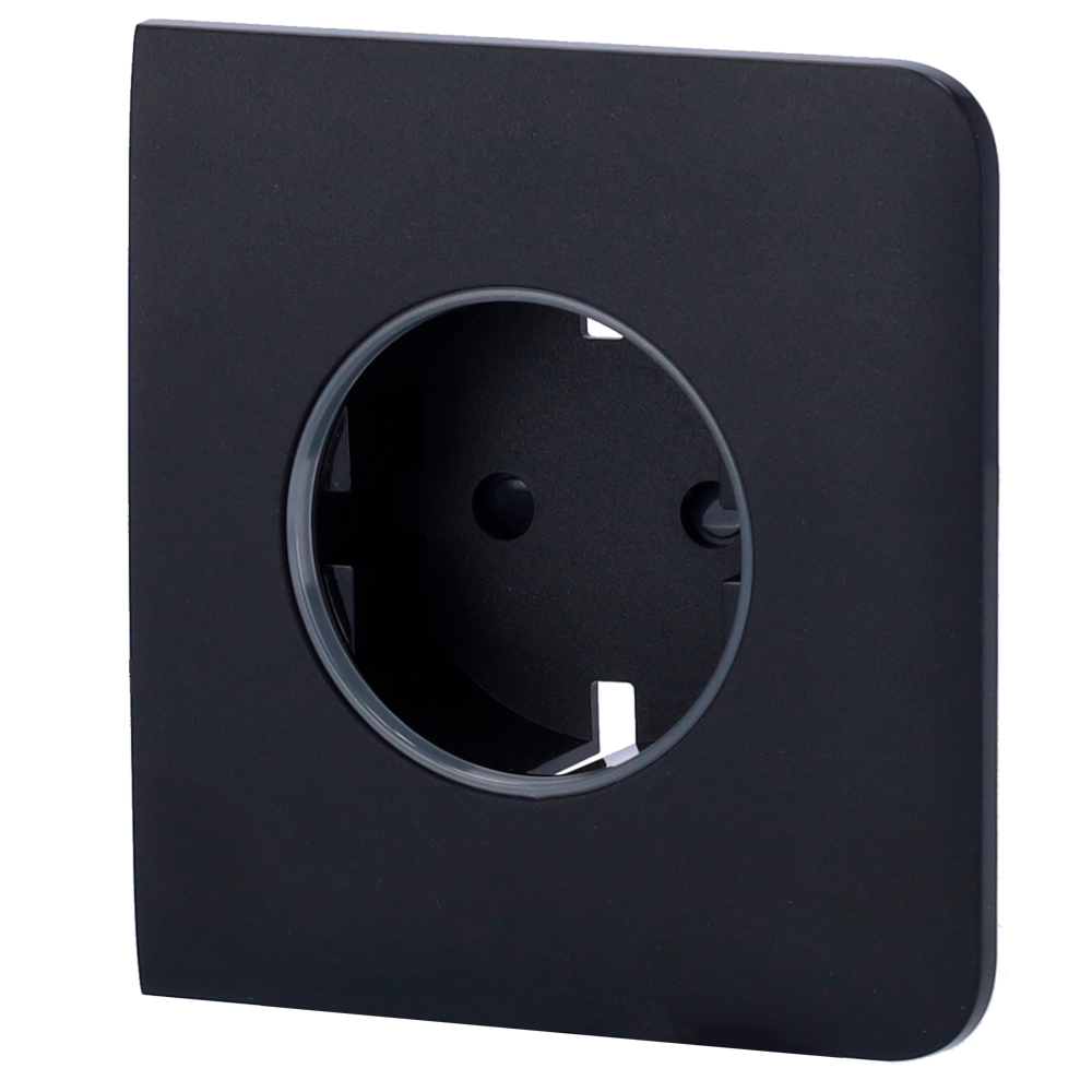 Ajax Tapa lateral para enchufe inteligente tipo F color negro AJ-SIDECOVER-SMART-B