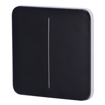 Ajax Panel táctil para interruptor de luz doble color negro AJ-SOLOBUTTON-2G-B