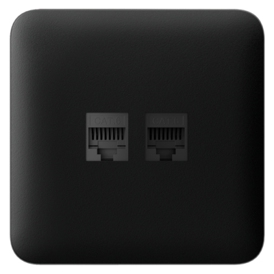 Ajax Tapa lateral para enchufe Ethernet color negro AJ-SOLOCOVER-LAN-B