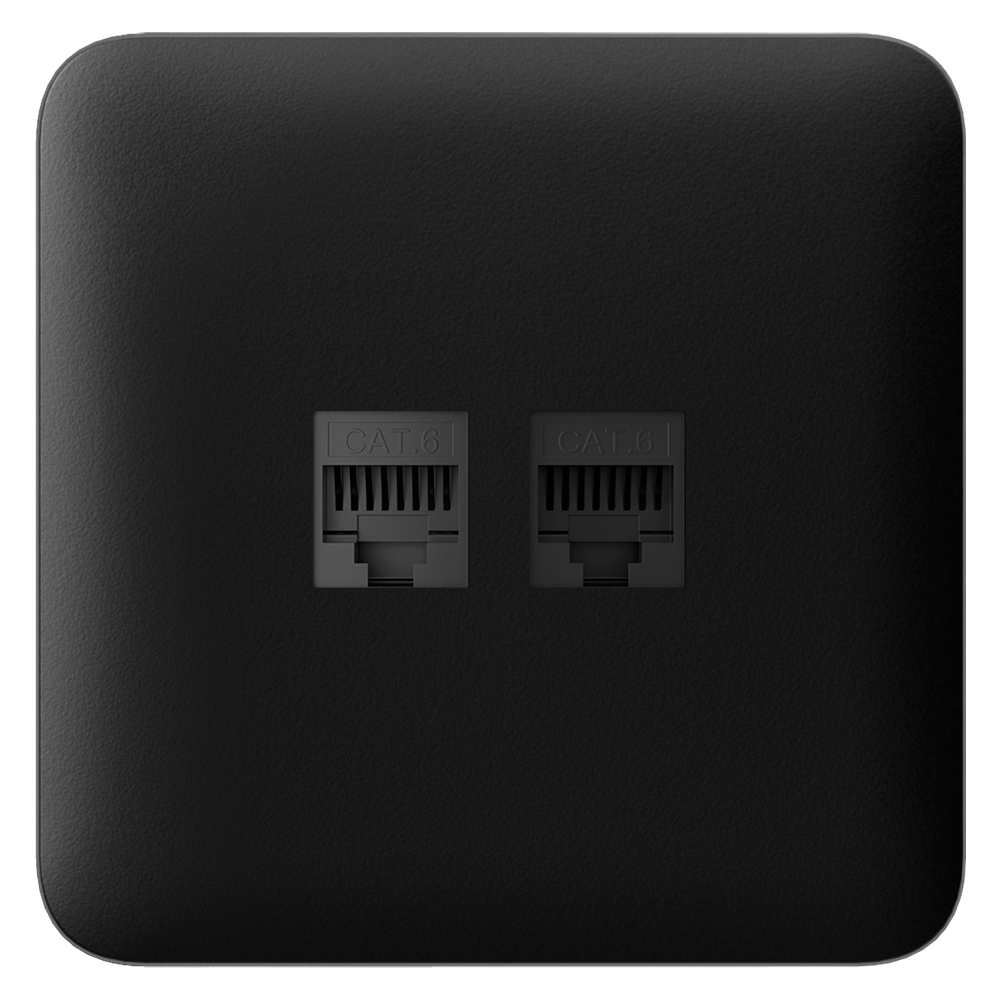 Ajax Tapa lateral para enchufe Ethernet color negro AJ-SOLOCOVER-LAN-B