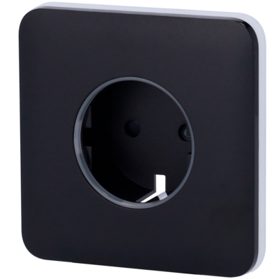 Ajax Tapa frontal para enchufe inteligente tipo F color negro AJ-SOLOCOVER-SMART-B