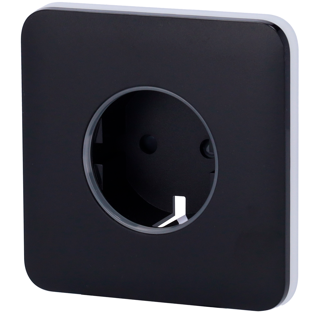 Ajax Tapa frontal para enchufe inteligente tipo F color negro AJ-SOLOCOVER-SMART-B