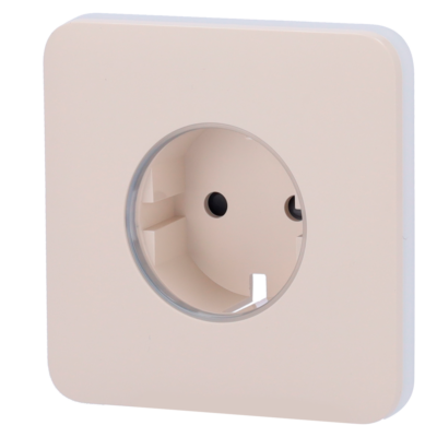 Ajax Tapa frontal para enchufe inteligente tipo F color marfil AJ-SOLOCOVER-SMART-IVO