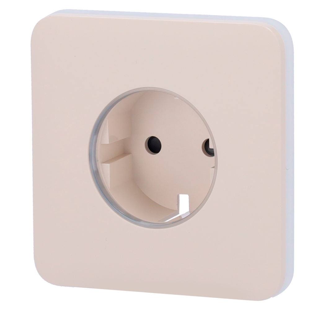 Ajax Tapa frontal para enchufe inteligente tipo F color marfil AJ-SOLOCOVER-SMART-IVO