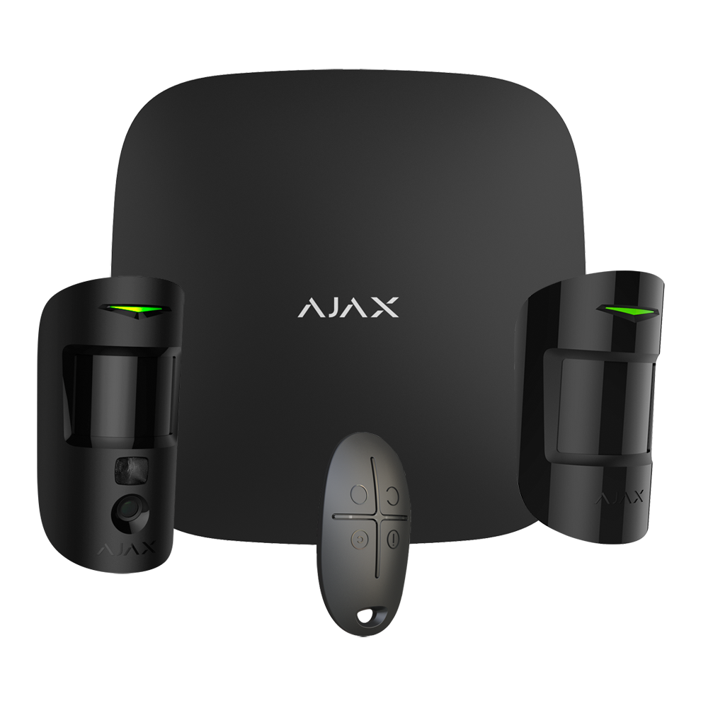 Ajax Kit de alarma profesional Certificado Grado 2 color negro AJ-STARTERKIT-CAM-MP-B