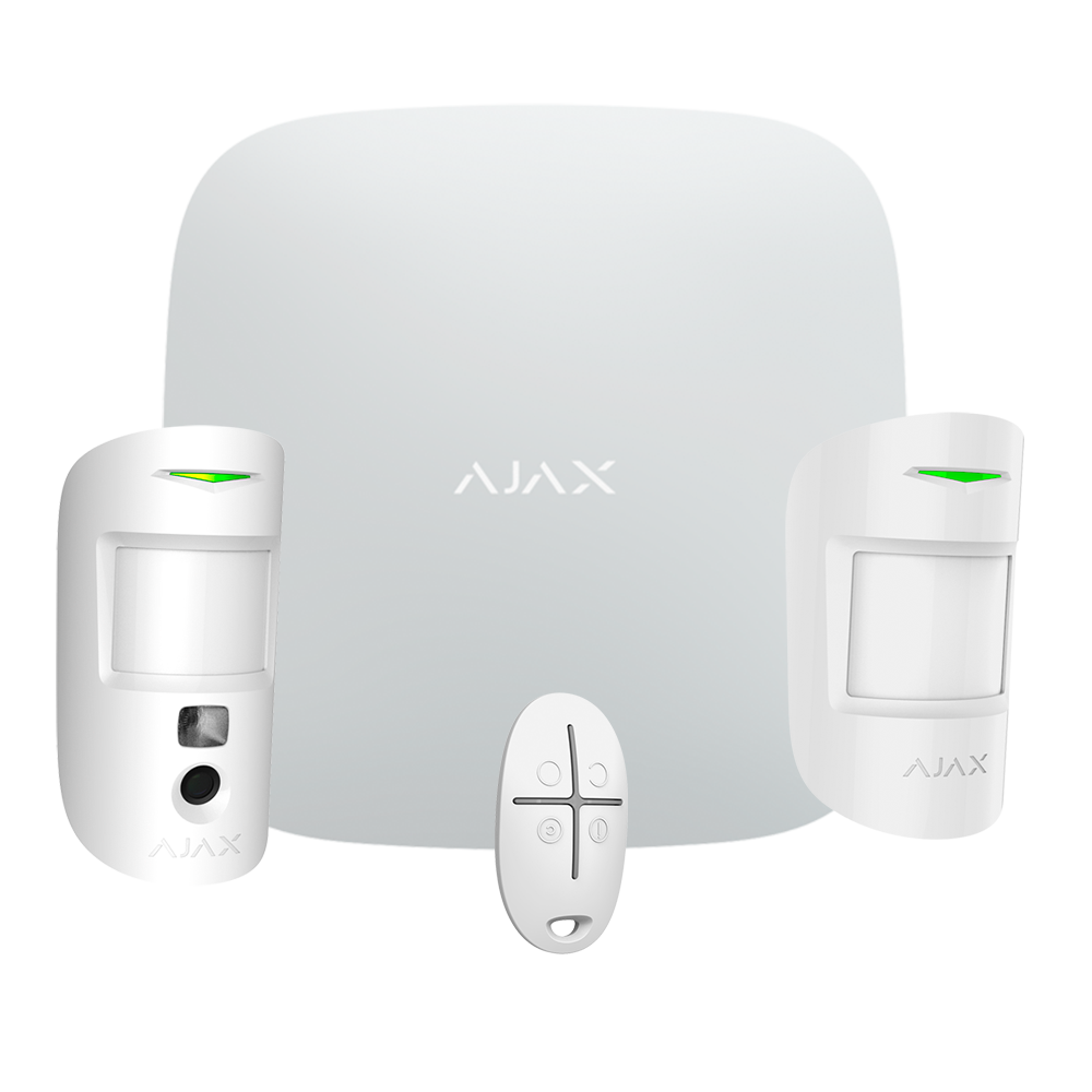 Ajax Kit de alarma profesional Certificado Grado 2 color blanco AJ-STARTERKIT-CAM-MP-W