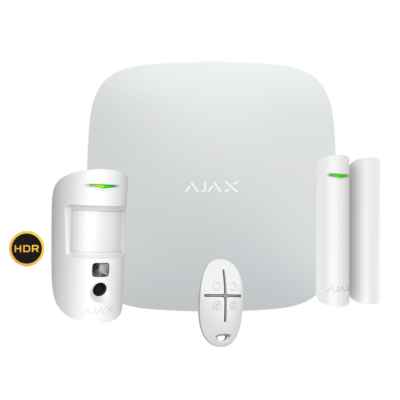 Ajax Kit de alarma profesional Certificado Grado 2 color blanco AJ-STARTERKITPLUS-CAM-HDR-W