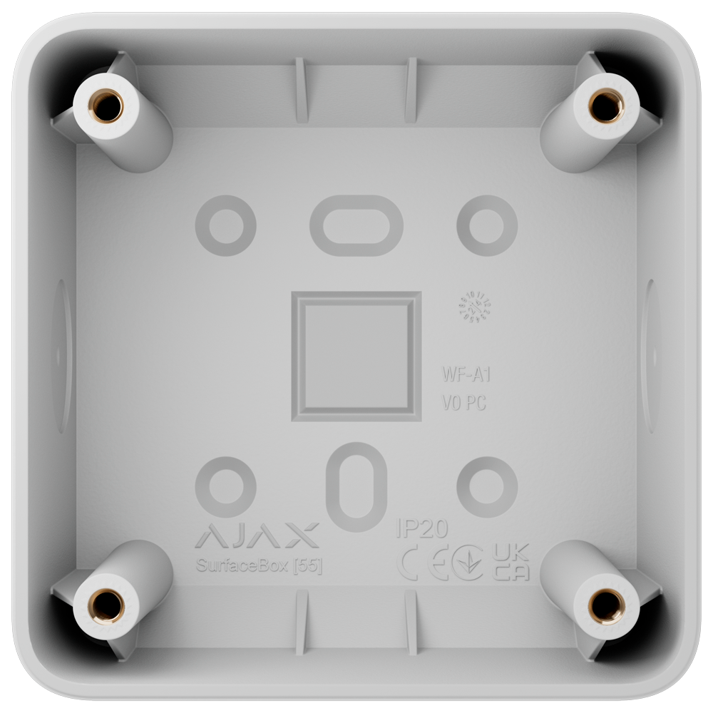 Ajax Caja de montaje para un dispositivo color blanco AJ-SURFACEBOX-W