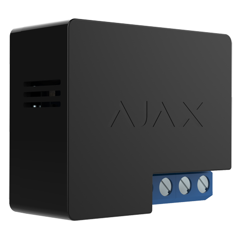 Ajax Relé de control remoto Inalámbrico 868 MHz Jeweller color negro AJ-WALLSWITCH-B