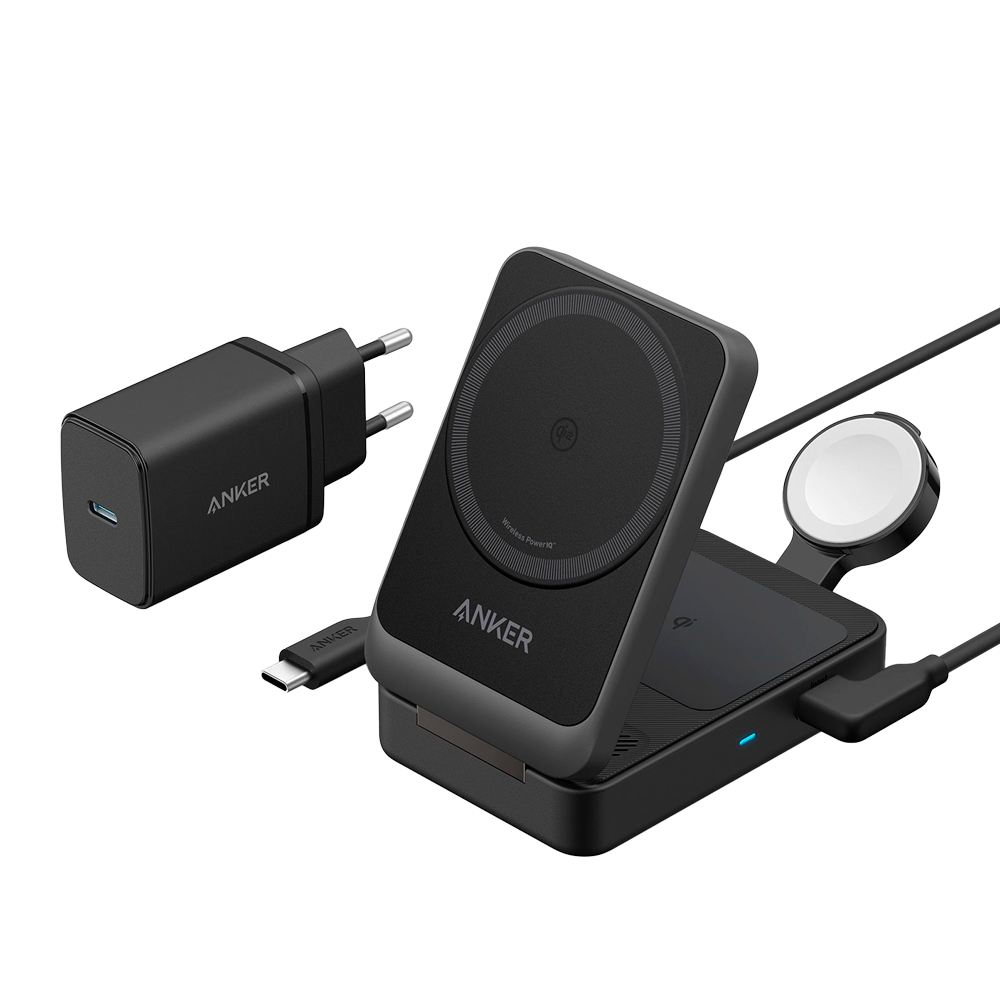 Anker Cargador inalámbrico 3 en 1 Anker color negro ANK-2557-3-IN-1-B