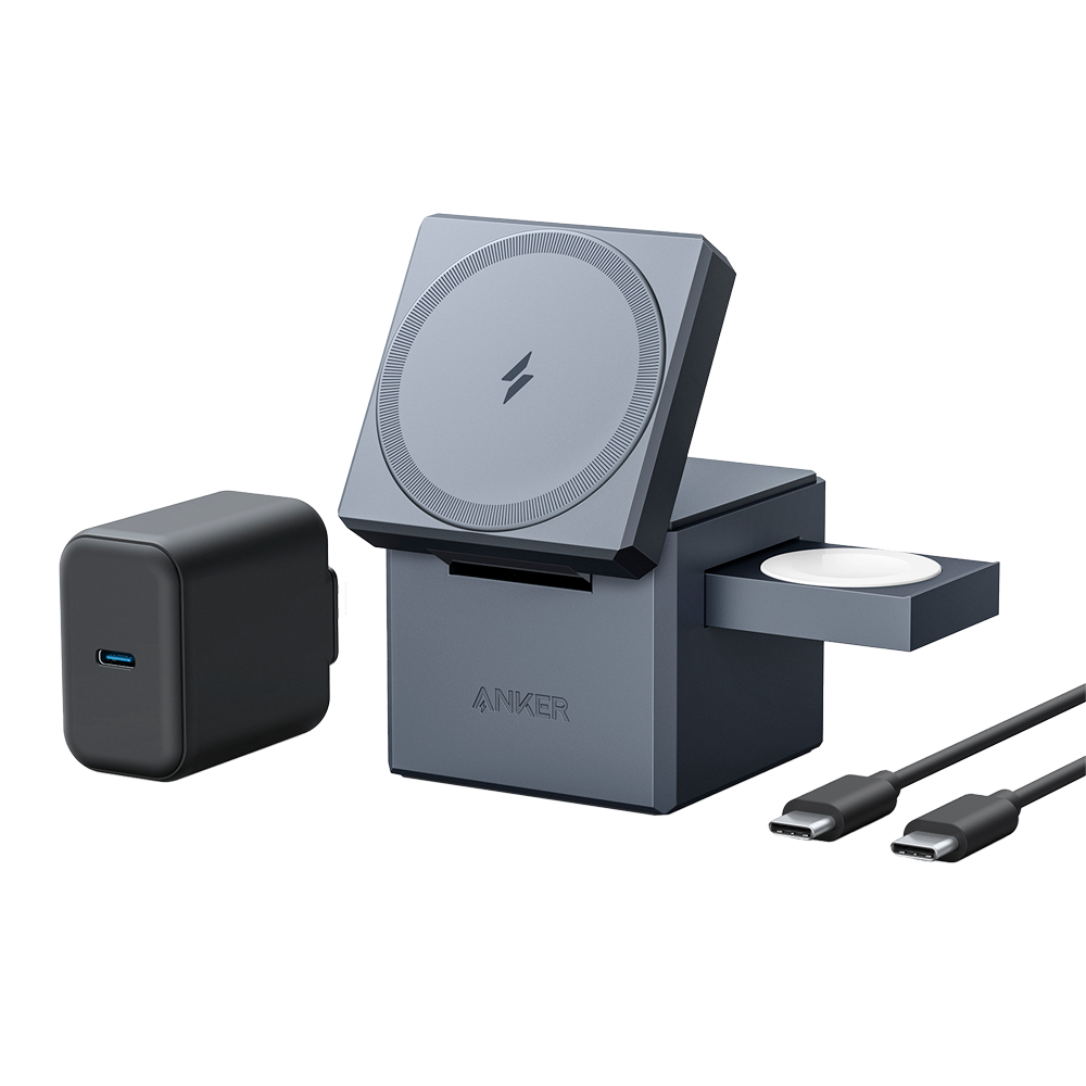 Anker Cargador inalámbrico 3 en 1 color gris ANK-CUBE-3-IN-1-G