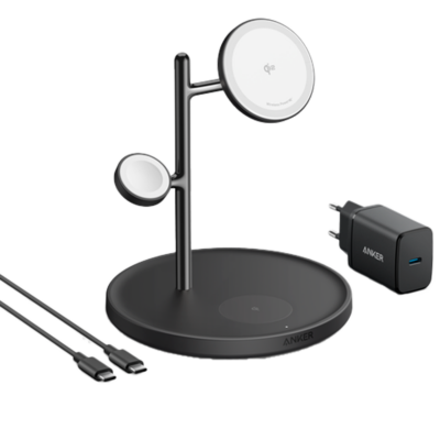 Anker Cargador inalámbrico 3 en 1 Anker color negro ANK-SWCHARGER-3-IN-1-B