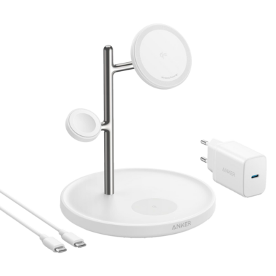 Anker Cargador inalámbrico 3 en 1 Anker color blanco ANK-SWCHARGER-3-IN-1-W