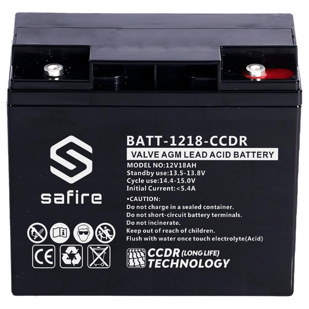 Safire Batería recargable Tecnología plomo ácido AGM BATT-1218-CCDR