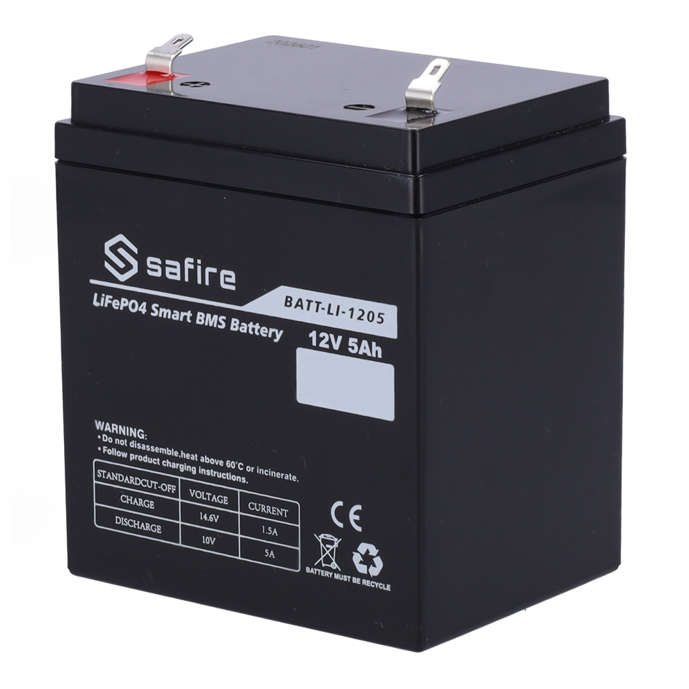 Safire Batería recargable Litio LiFePO4 BATT-LI-1205