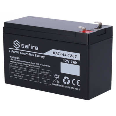 Safire Batería recargable Litio LiFePO4 BATT-LI-1207