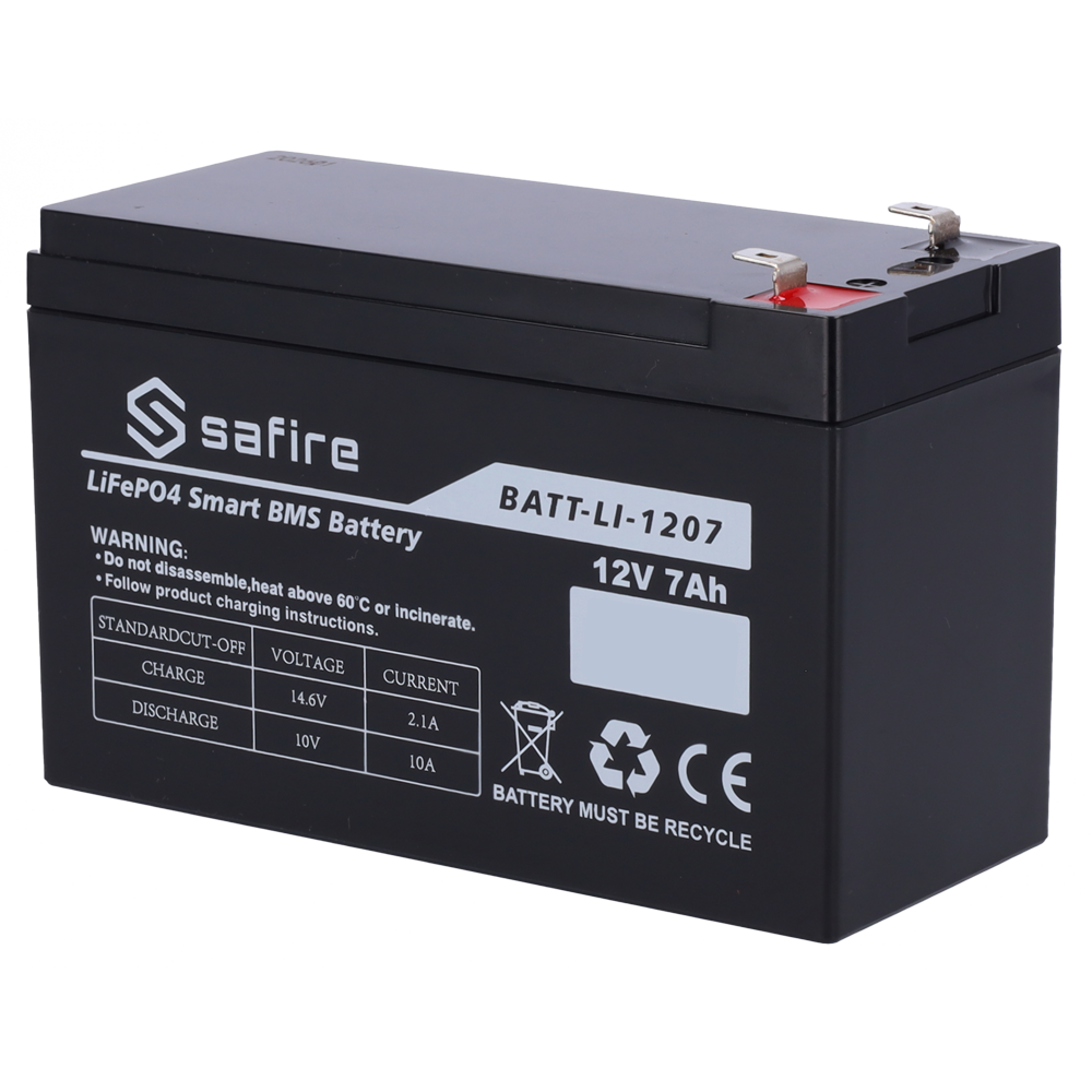 Safire Batería recargable Litio LiFePO4 BATT-LI-1207