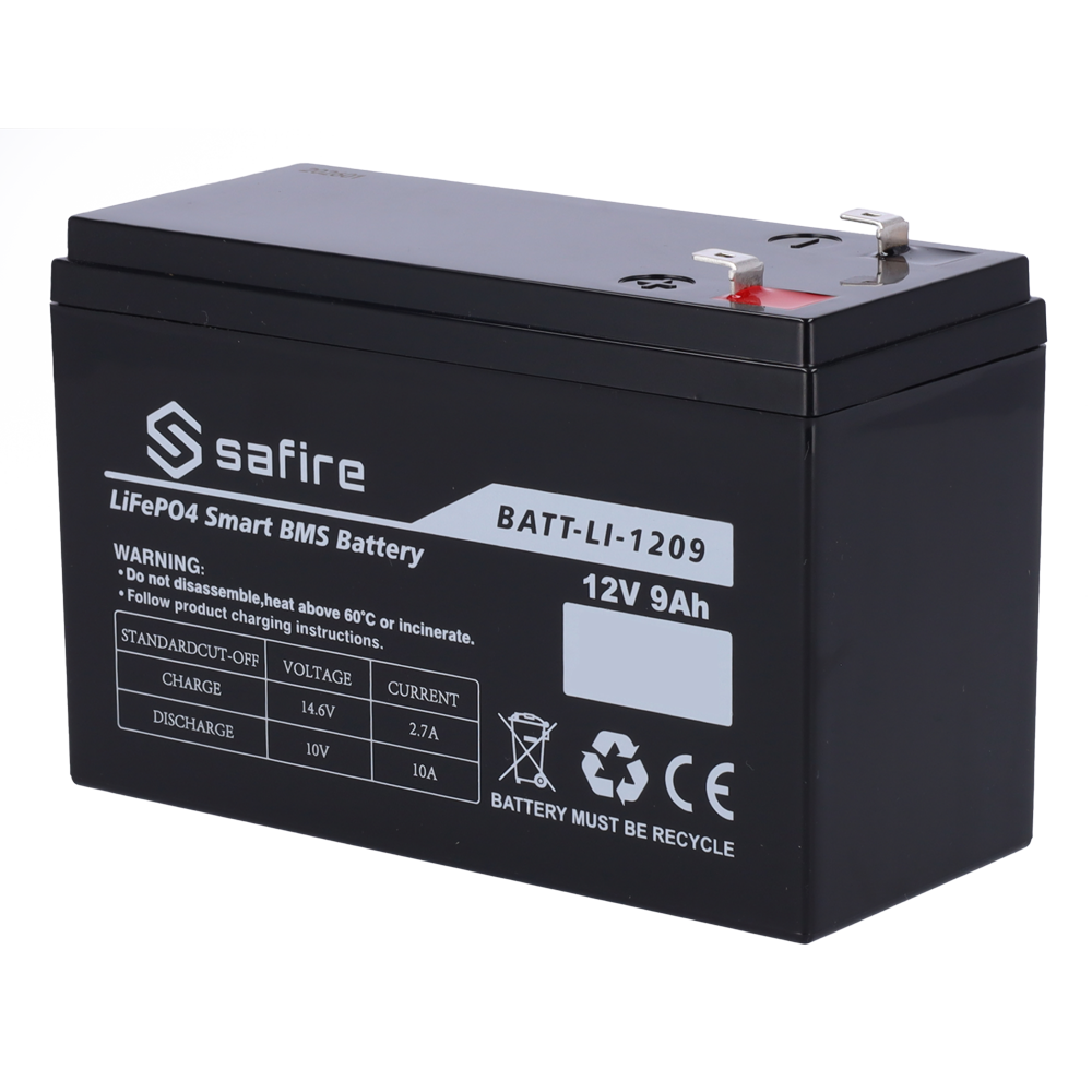 Safire Batería recargable Litio LiFePO4 BATT-LI-1209