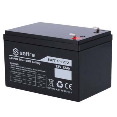 Safire Batería recargable Litio LiFePO4 BATT-LI-1212