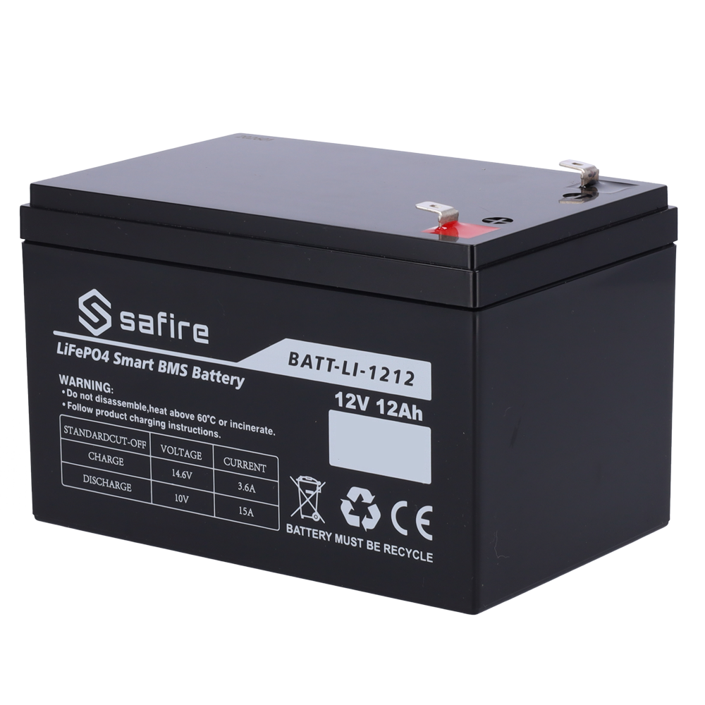 Safire Batería recargable Litio LiFePO4 BATT-LI-1212