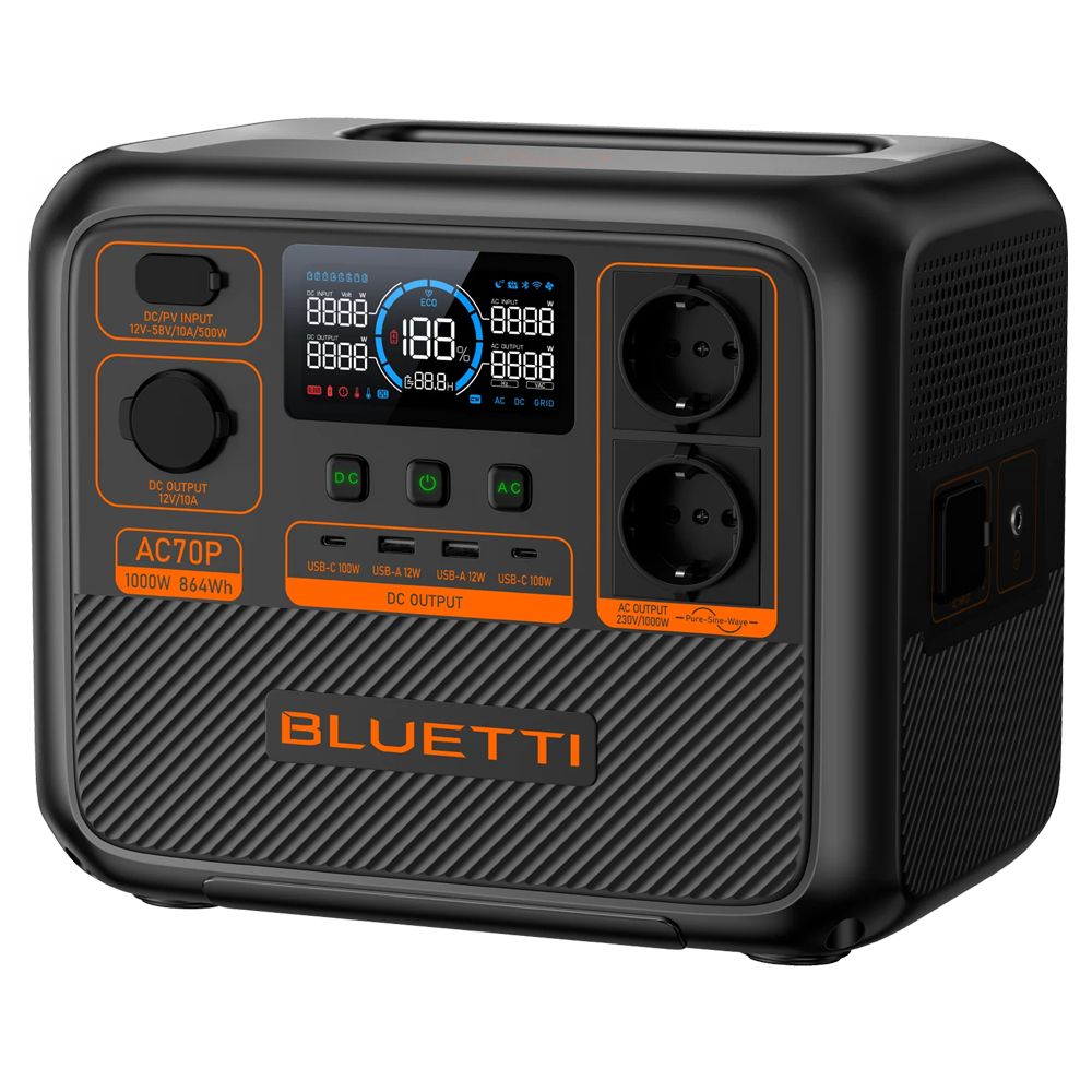 Bluetti Batería portátil Bluetti Gran capacidad 864Wh BL-AC70P