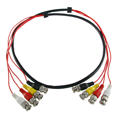 CCTV & Alarmas Cable preparado múltiple BNC macho a BNC macho BNC4-45