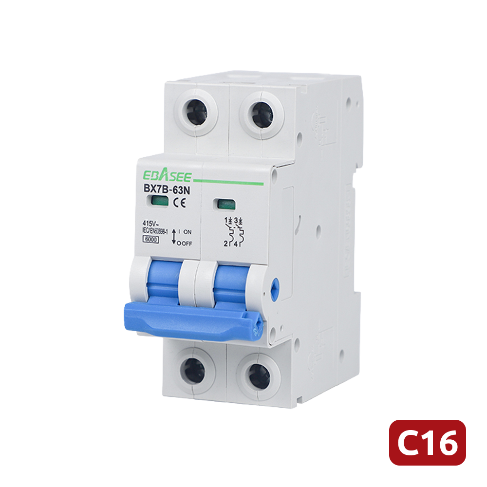 CCTV & Alarmas Interruptor magnetotérmico Corriente nominal 16A BX7B-63N-16A-2P