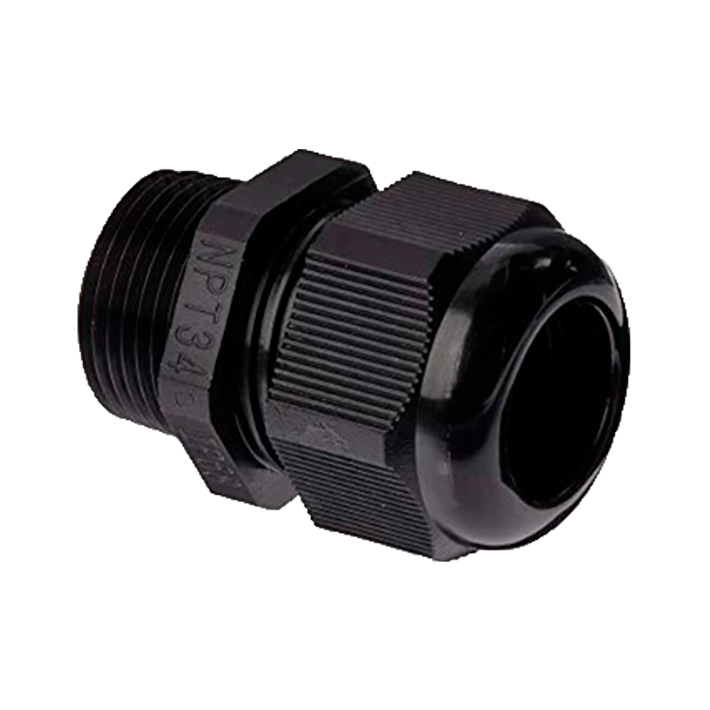 CCTV & Alarmas Racor impermeable Diámetro entre 13 color negro CABLE-GLAND-NPT3/4-BLACK