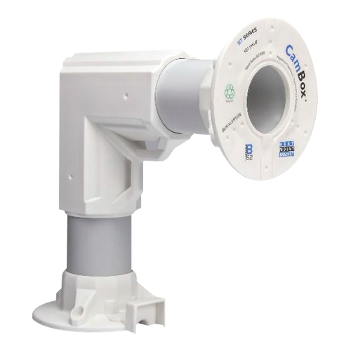 CCTV & Alarmas Soporte de pared acodado Apto para uso exterior color blanco CBOX-L9015