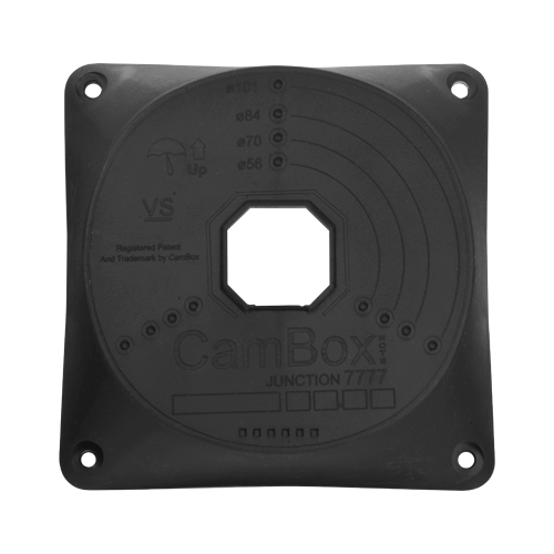 CCTV & Alarmas Caja de conexiones Para cámaras domo color negro CBOX-NX7-7777-B