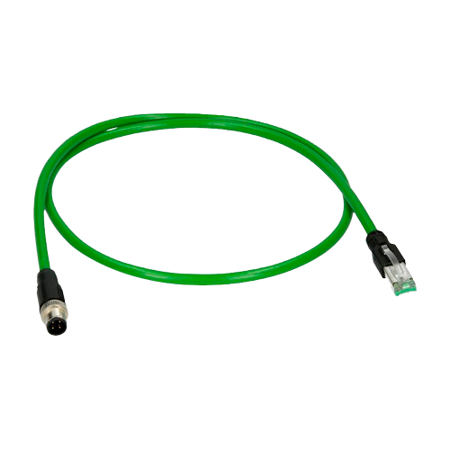 CCTV & Alarmas Conector adaptador M12 macho a RJ45 macho CON-M12-RJ45