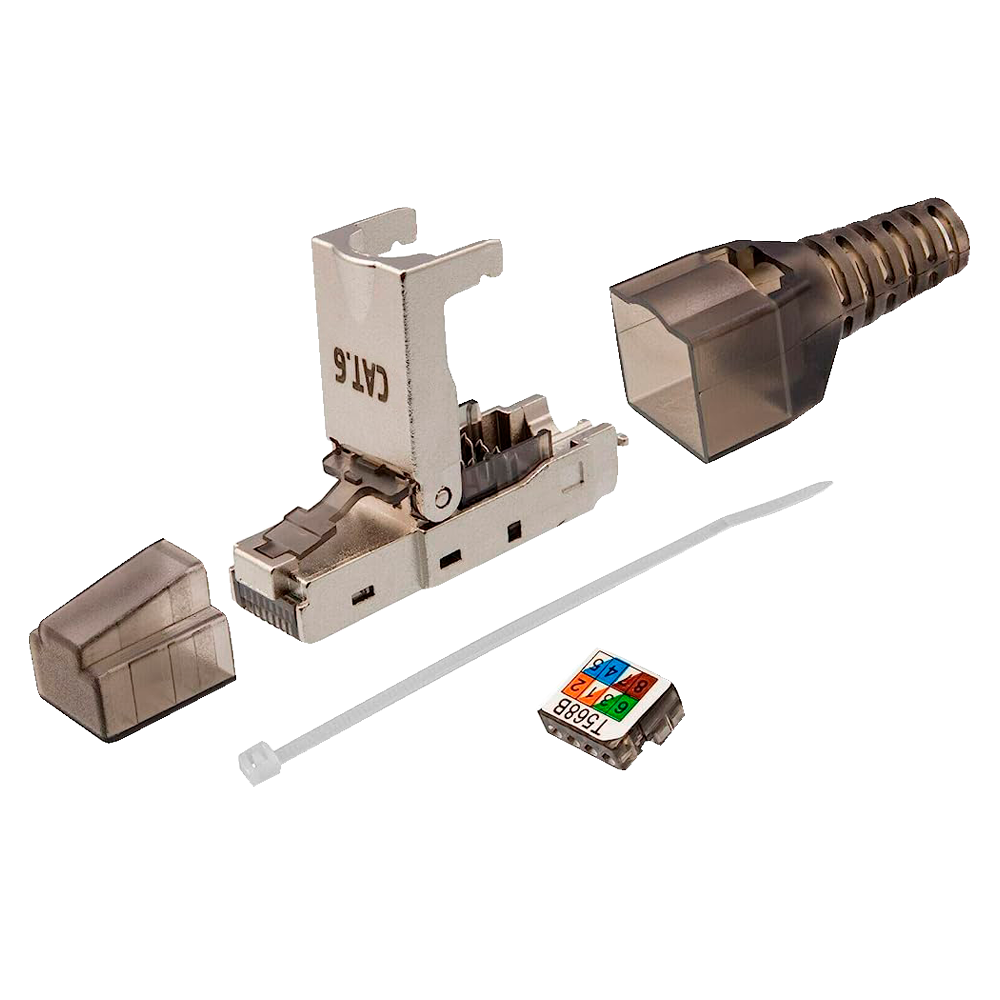 CCTV & Alarmas Conector RJ45 Compatible con cable FTP Cat 6 CON300-FTP6-TL