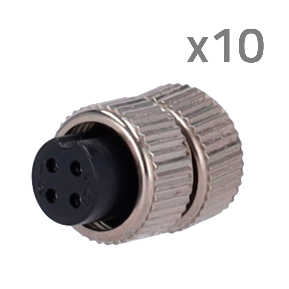 CCTV & Alarmas Conector M12 Hembra para soldar CONM12-FEMALE-SOLDER