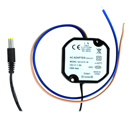 CCTV & Alarmas Alimentador electrónico 12 V / 1500 mA DC1215-W