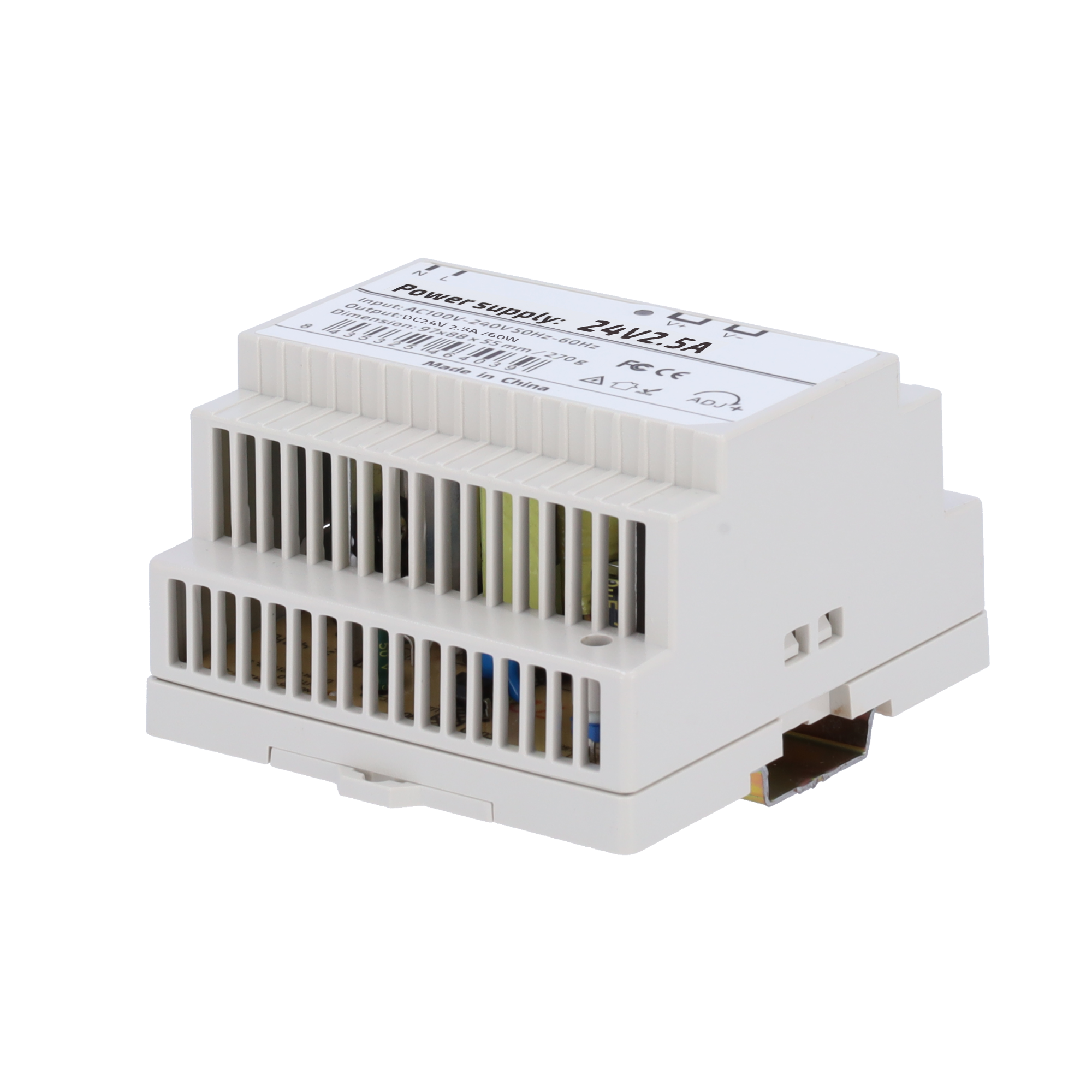 CCTV & Alarmas Fuente de alimentación Salida DC 24 V 2.5 A / 60 W DC24V2A5-DIN-P