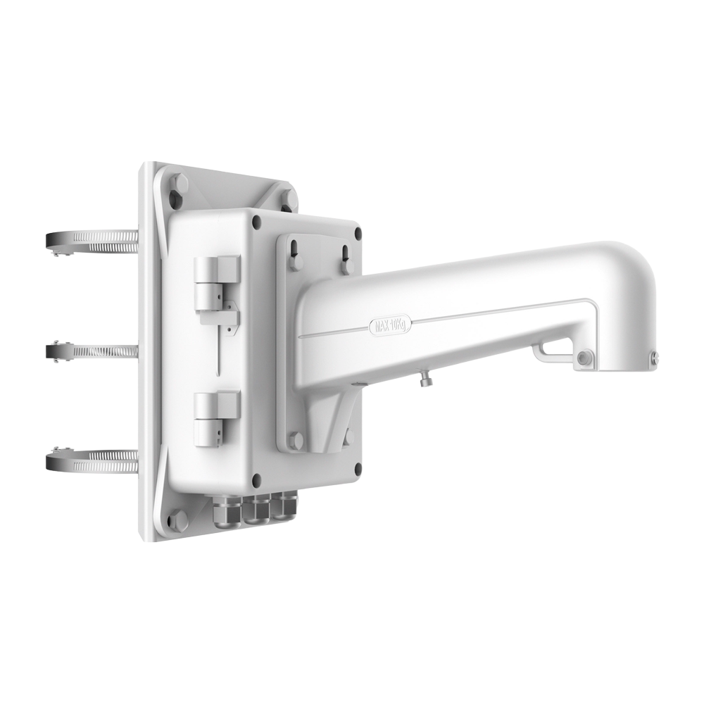 Hikvision Soporte de poste Caja de conexiones incluida color blanco DS-1602ZJ-BOX-POLE
