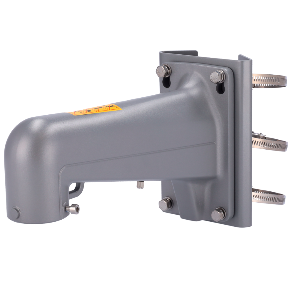 Hikvision Soporte de poste Para domos motorizadas color gris DS-1602ZJ-pole-P