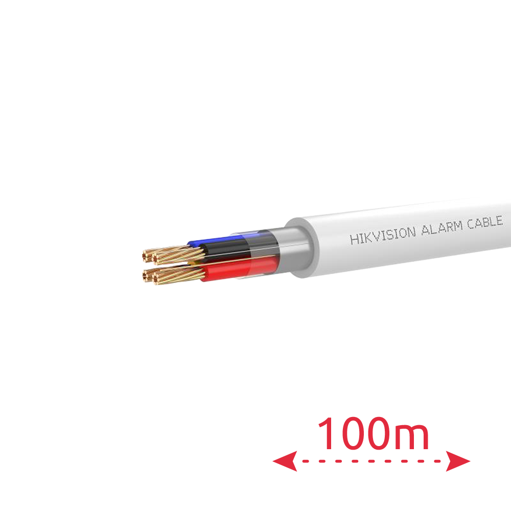 Hikvision 4 conductores de señal para sistemas complejos DS-1AC4APL1 White 100m