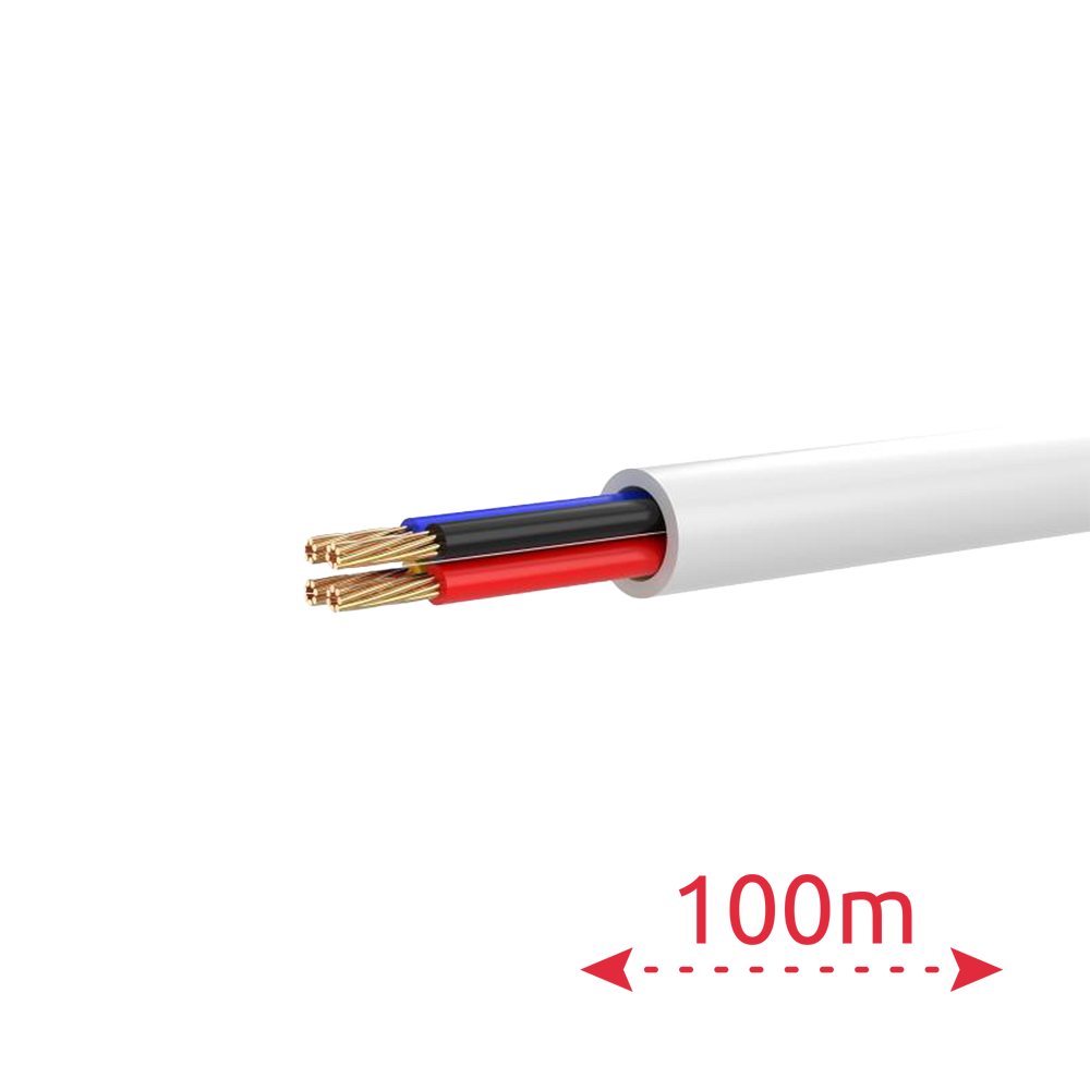 Hikvision 4 conductores de señal Conductor Cobre desnudo (99,95%) DS-1AC4AUC1 White 100m