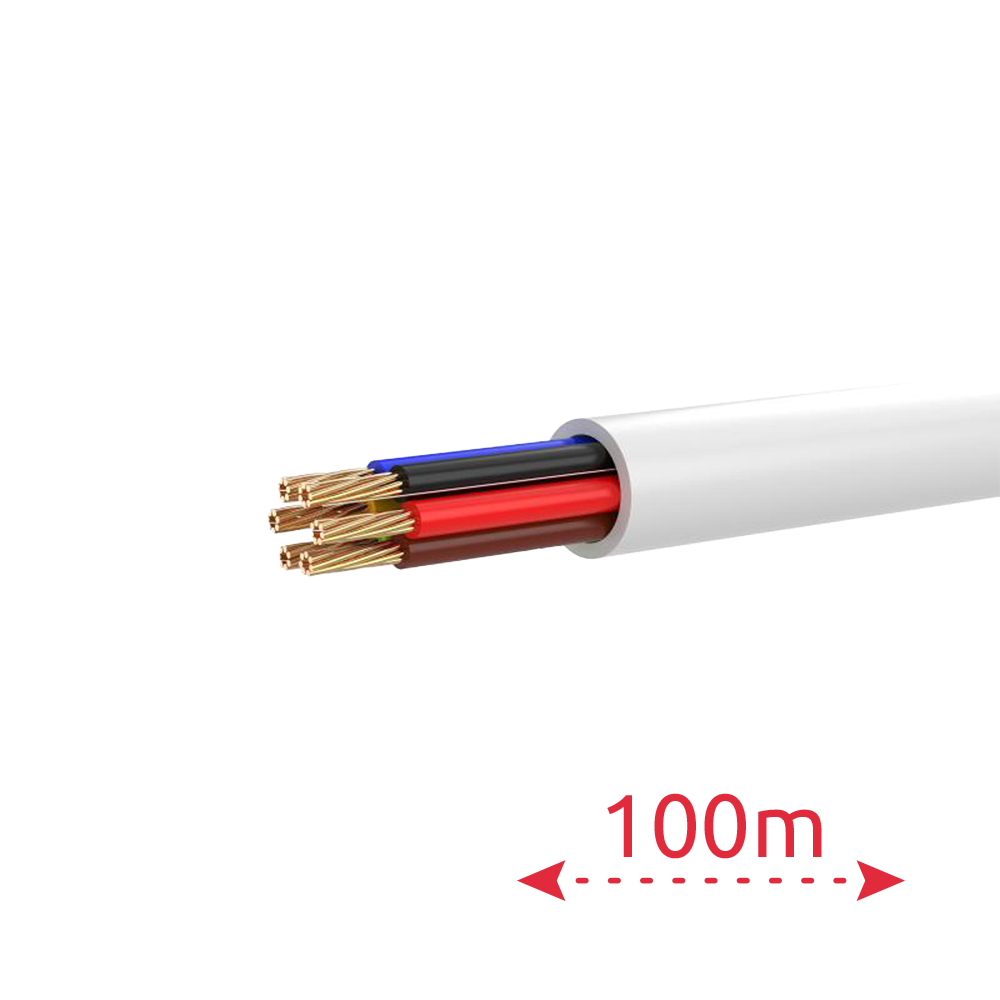 Hikvision 6 conductores de señal Conductor Cobre desnudo (99,95%) DS-1AC6AUC1 White 100m