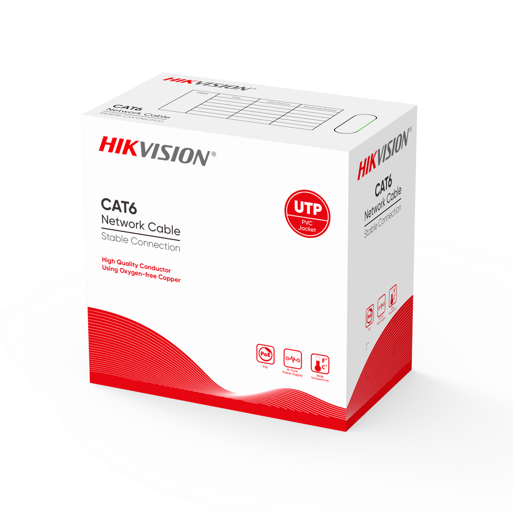 Hikvision cable UTP categoría 6 DS-1LN6-UE-W