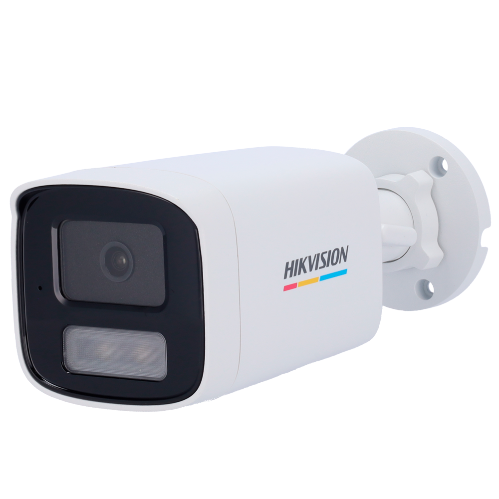 Hikvision Cámara Bullet IP Hikvision Gama Value color blanco 4 MP, 4 mm, PoE DS-2CD1T47G2H-LIU(4mm)