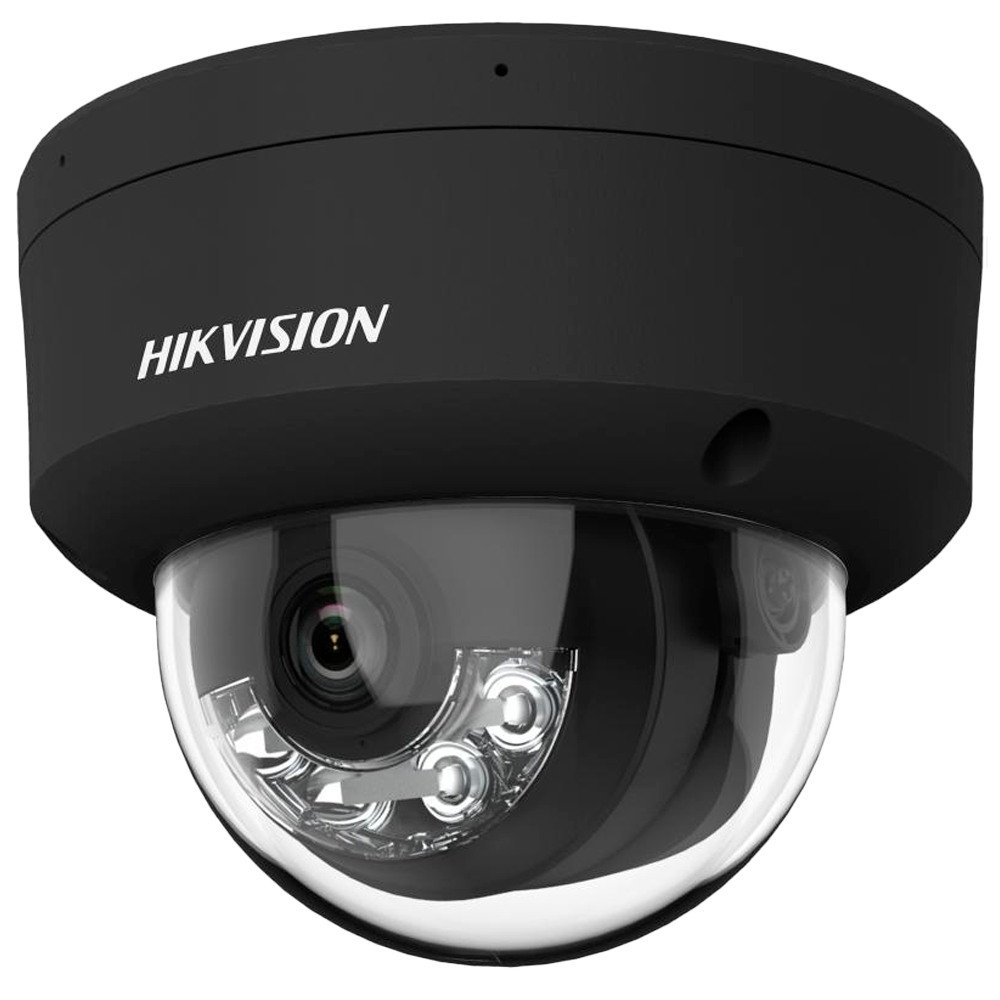Hikvision Cámara Domo IP gama PRO color negro 4 MP, 2.8 mm, PoE DS-2CD2143G2-LIS2U(2.8mm)(BLACK)