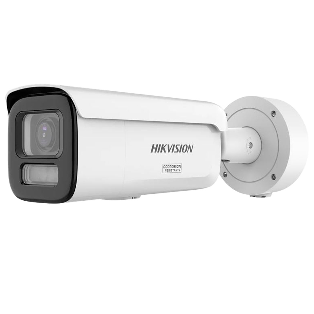 Hikvision cámara IP Bullet gama PRO ColorVu3.0 color blanco 4 MP, 2.8 ~ 12 mm Motorizada, PoE DS-2CD2647G3-LIZS2UY/SL(2.8-12mm)