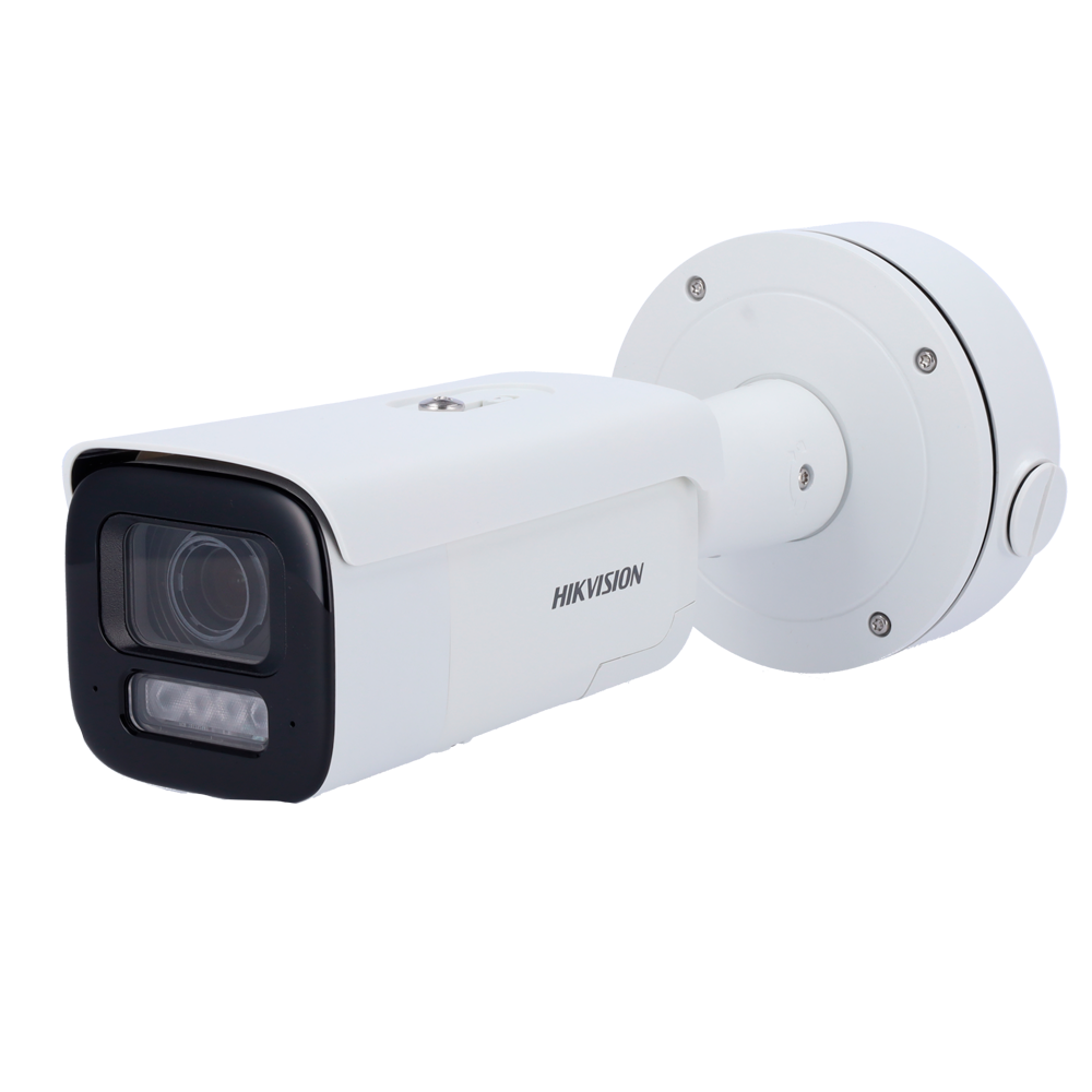 Hikvision cámara Bullet IP gama PRO color blanco 8 MP, 2.8 ~ 12 mm Motorizada, PoE DS-2CD2686G2H-IZS2U/SRB(2.8-12mm)eF